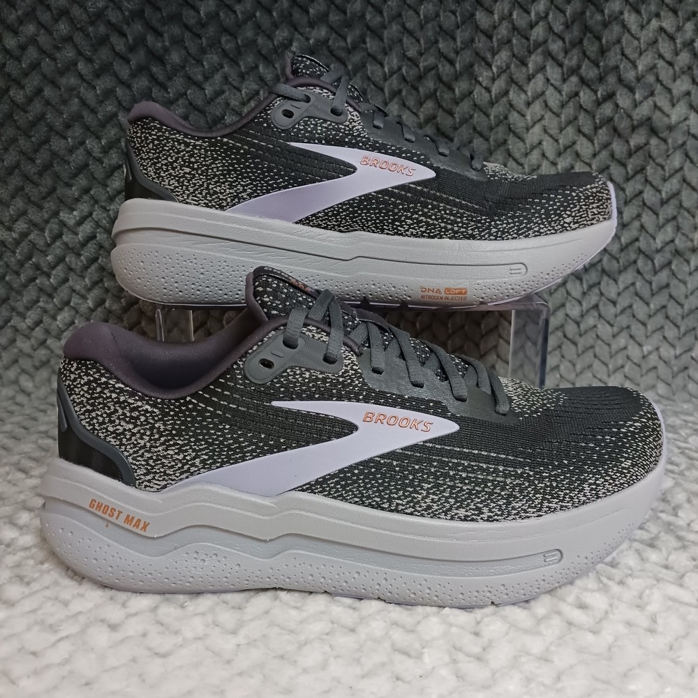 Brooks Ghost Max 2 Ebony Alloy Women's Walking Running Sneakers Shoes Size 9